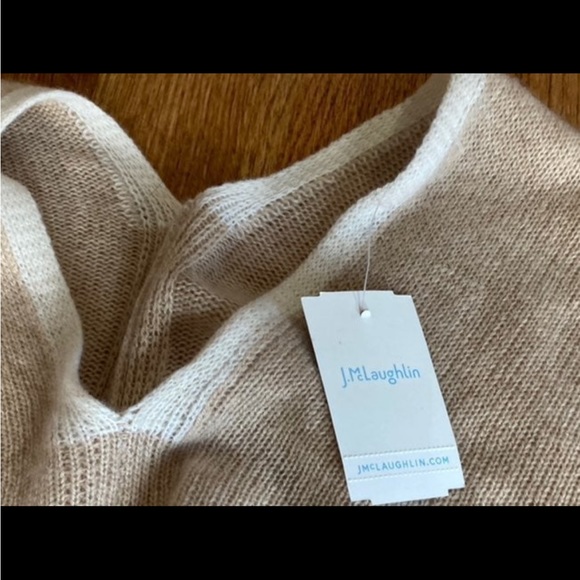 NWT -J McLaughlin one size cashmere shawl ponch wrap - Picture 4 of 10